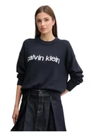 Dresy damskie - Maglione Con Logo In Cotone Donna Calvin Klein Jeans - miniaturka - grafika 1