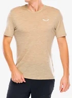 Koszulki i topy damskie - Koszulka merino Salewa Eagle Minilogo AM T-Shirt - quicksand - miniaturka - grafika 1