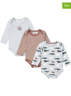 Dirkje Body (3 szt.) w kolorze jasnobrązowo-błękitnym - Body dla niemowląt - miniaturka - grafika 1