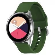 Akcesoria do smartwatchy - SILIKONOWA OPASKA DO SMARTWATCH 20MM UNIWERSALNA, DARK GREEN / ZIELONY - miniaturka - grafika 1