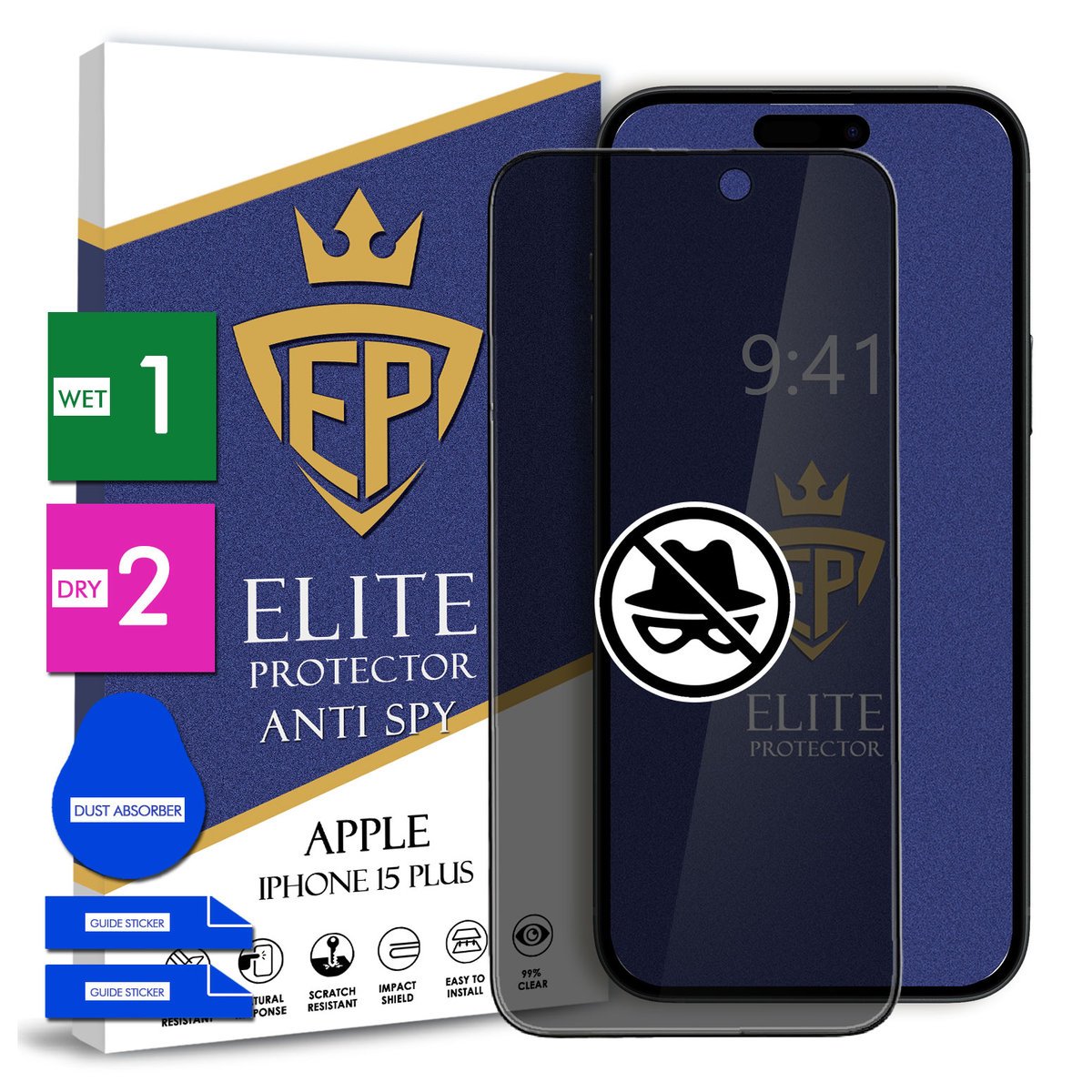 Szkło Prywatyzujące Na Telefon Apple Iphone 15 Plus Hartowane 9H 5D