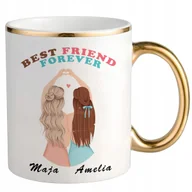 Kubki - KUBEK BIAŁO- ZŁOTY DLA PRZYJACIÓŁKI SIOSTRY KOLEŻANKI BFF PERSONALIZOWANY - miniaturka - grafika 1