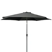 Parasole ogrodowe - Duży Składany Regulowany Parasol Ogrodowy 270Cm Boston Ciemny Szary - miniaturka - grafika 1