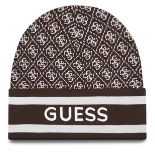 Czapka Guess W4BZ21 Z3JD2 Brązowy - Czapki damskie - miniaturka - grafika 1