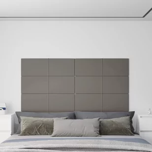 Panele ścienne, 12 szt., jasnoszare, 90x30 cm, aksamit, 3,24 m² - Panele ścienne i boazeria - miniaturka - grafika 1