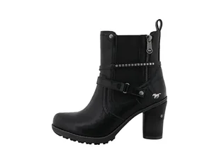 Mustang Damskie sztyblety 15M0162004, czarne, 42 EU, czarny, 42 EU - Botki damskie - miniaturka - grafika 1