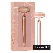 Rollery do masażu - Crystallove Crystallove Vibrating Roller Masażer pulsacyjny z kwarcu różowego 1 szt - miniaturka - grafika 1