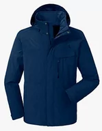 Kurtki męskie - Schöffel ZipIn! Jacket Denver2, oddychająca kurtka przeciwdeszczowa z zamkiem błyskawicznym, wiatro- i wodoszczelna kurtka outdoorowa dla mężczyzn, niebieski, 48 - miniaturka - grafika 1