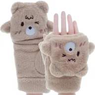 Rękawiczki - ZIMOWE RĘKAWICZKI ZABAWNE MORDKI MIŚ - miniaturka - grafika 1