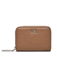 Portfele - Mały Portfel Damski Calvin Klein K60K612188 Brązowy - miniaturka - grafika 1