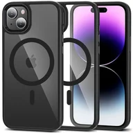 Etui i futerały do telefonów - Tech-Protect MagMat Magsafe do iPhone 15 black/clear - miniaturka - grafika 1