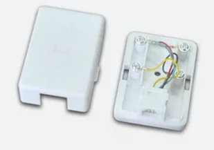 Alantec Gniazdo telefoniczne natynkowe 1xRJ11 (6P4C) GN009 - Gniazdka elektryczne - miniaturka - grafika 1