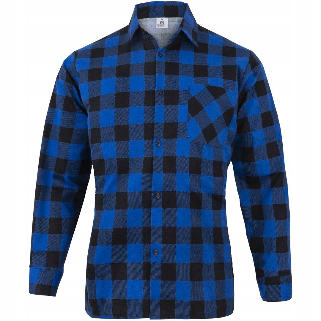 Koszula Flanelowa Męska 100% Bawełna Rozmiar 3XL