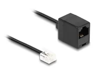Kable miedziane - DeLOCK Kabel telefoniczny RJ11 męski na RJ45 żeński czarny 1 m 88092 - miniaturka - grafika 1