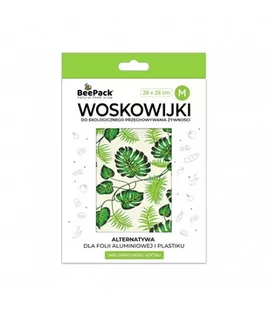 Woskowijka do przechowywania żywności, LIŚĆ MONSTERY, rozmiar M (28x28cm), BeePack - Folia, papier śniadaniowy, serwetki - miniaturka - grafika 1