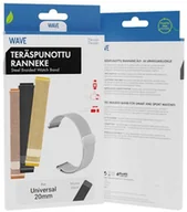 Akcesoria do smartwatchy - Wave steel braided strap 20mm, for smart and sports watches, black - miniaturka - grafika 1