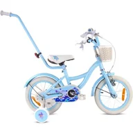 Rowery - Rower dziecięcy SUN BABY Flower bike 14 cali dla dziewczynki Niebieski - miniaturka - grafika 1