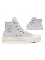 Trampki damskie - Converse Sneakersy "Chuck Taylor Lift Platform" w kolorze szarym - miniaturka - grafika 1