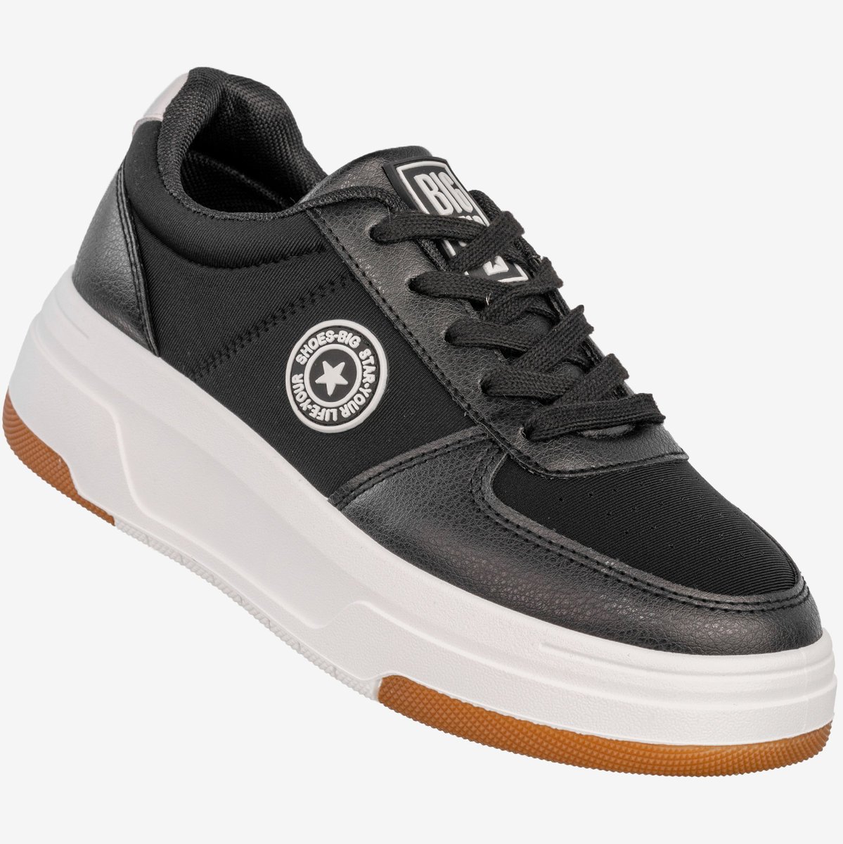 Sneakersy Damskie BIG STAR Ekoskóra Buty Sportowe Półbuty Czarne RR274573 Czarny 40