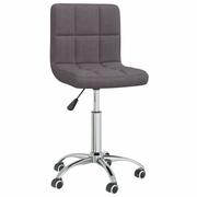 Krzesła - vidaXL Obrotowe krzesło stołowe kolor taupe tapicerowane tkaniną 3087540 - miniaturka - grafika 1