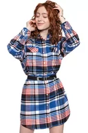 Sukienki - Wrangler Overshirt Dress Cobalt Blue W5Q9Blb09-Xs - miniaturka - grafika 1
