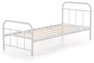 Łóżka - Białe pojedyncze łóżko z metalu 90x200 F7-F49 - miniaturka - grafika 1