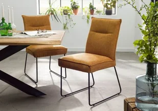 SEATTLE Krzesło Tapicerowane #110 Rudo-brązowe 51x61x92 cm - Krzesła SEATTLE Krzesło Tapicerowane #110 Rudo-brązowe 51x61x92 cm - Krzesła - miniaturka - grafika 1