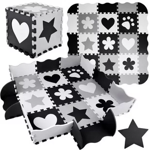 ﻿Puzzle piankowe kontrastowa mata kształty ZA4782 - Maty edukacyjne - miniaturka - grafika 1