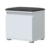 Szafki na buty - Szafka na buty z welurowym siedziskiem biały + szary C2-R64 - miniaturka - grafika 1