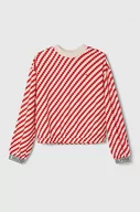 Bluzy dla dziewczynek - Tommy Hilfiger bluza dziecięca kolor czerwony gładka - miniaturka - grafika 1
