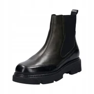 Botki damskie - Bagatt Damskie Botki Khaki Wsuwane Skóra 37 1Żch - miniaturka - grafika 1