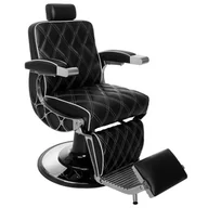 Fotele fryzjerskie - Fotel fryzjerski barberski hydrauliczny do salonu fryzjerskiego barber shop Connor Barberking - miniaturka - grafika 1