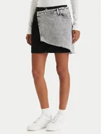 Spódnice - Karl Lagerfeld Jeans Spódnica jeansowa B1W12015 Szary Regular Fit - miniaturka - grafika 1