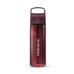 LifeStraw Go 2.0 Czerwona butelka filtrująca 0,65L Merlot Me Away - Butelki filtrujące - miniaturka - grafika 2