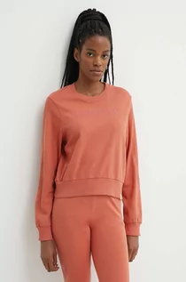 Bluzy damskie - Hummel bluza bawełniana damska kolor pomarańczowy z nadrukiem - grafika 1