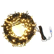 Oświetlenie świąteczne - vidaXL Sznur 400 lampek, IP44, 40 m, ciepłe białe LED - miniaturka - grafika 1