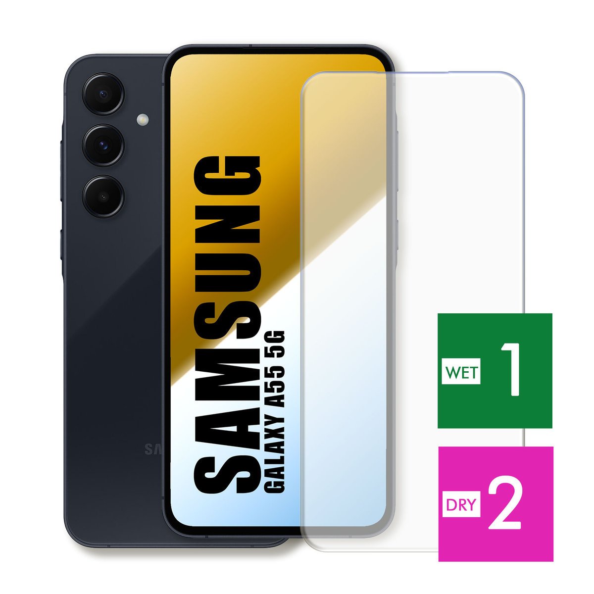 WZMOCNIONE SZKŁO DO SAMSUNG GALAXY A55 5G SZYBKA HARTOWANE 9H JAKOŚĆ