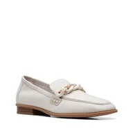 Półbuty damskie - Clarks Sarafyna Iris [White Leather] - Rozmiar 41.5 - miniaturka - grafika 1