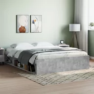 Łóżka - vidaXL Rama łóżka, szarość betonu, 140x190 cm - miniaturka - grafika 1