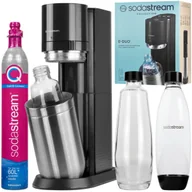 Saturatory - Saturator elektryczny SODASTREAM E-DUO, 2 szt. - Titan szklana i plastikowa butelka QuickConnect 3 poziomy gazowania zasilacz zestaw gazowana woda - miniaturka - grafika 1