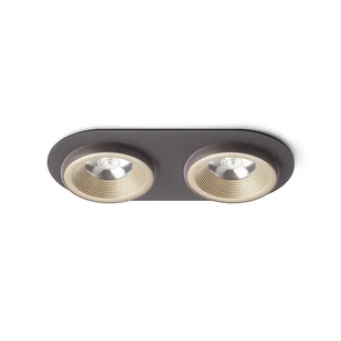 Redlux oprawa sufitowa LED Sharm R II 2x(10W 1800lm 3000K) 24° perłowo-złota/brąz wpuszczana R13241 - Lampy sufitowe - miniaturka - grafika 1