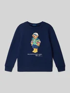Swetry dla chłopców - Bluza z nadrukiem z logo - miniaturka - grafika 1