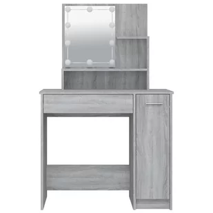 Lumarko Toaletka z LED, szary dąb sonoma, 86,5x35x136 cm - Toaletki - miniaturka - grafika 4