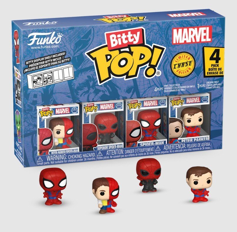 funko pop! marvel bitty 4 pack 2.5cm spider-man peter parker figurka
