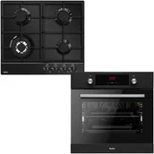Zestawy AGD - Zestaw AGD do zabudowy Amica Piekarnik ES37512B Fine + Płyta gazowa PGA6111APB - miniaturka - grafika 1