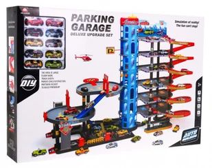 7-poziomowy Parking dla dzieci 3+ Helikopter + 10 Autek + Winda + Zjeżdżalnie - Tory, garaże, parkingi - miniaturka - grafika 7