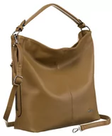Torebki damskie - Rovicky torebka shopper bag duża pojemna na ramię damska miękka beżowa - miniaturka - grafika 1