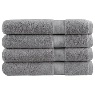 vidaXL Ręczniki premium, 4 szt., szare, 100x200 cm, bawełna 100% - Ręczniki - miniaturka - grafika 1
