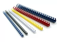 Grzbiety do bindownic - Argo Grzbiety do bindowania plastikowe, niebieskie, 8 mm, 100 sztuk, oprawa do 45 kartek - miniaturka - grafika 1