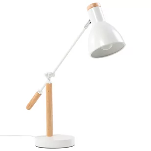 Beliani Lampka biurkowa biała 63308 63308 - Lampy stojące - miniaturka - grafika 1